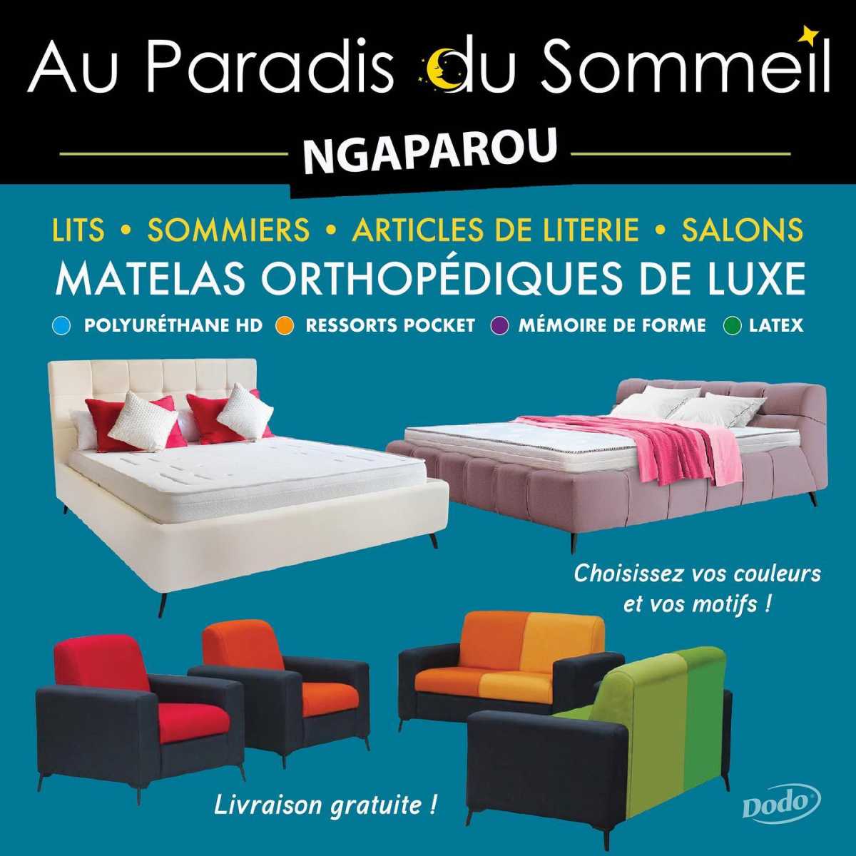 Lits - Sommiers - Articles de Literie - Salons
MATELAS ORTHOPÉDIQUE DE LUXE