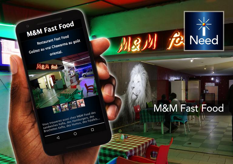 Fast Food Saly M&M application mobile senegal iNeed