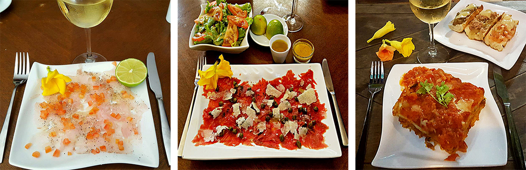 Carpaccio de poisson ou de bœuf.